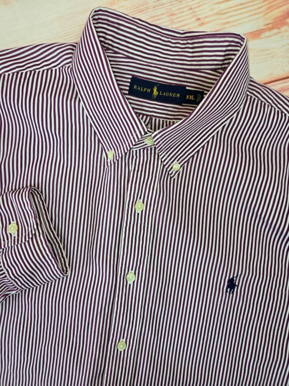 Ralph Lauren Purple Striped Button-Down Shirt XXL